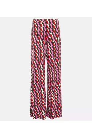Diane von Furstenberg Donna Pantaloni a palazzo - Pantaloni a gamba larga Holly con stampa