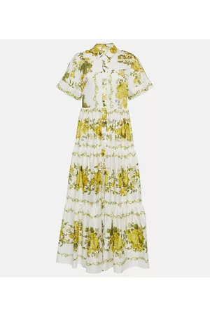 Erdem Donna Vestiti lunghi a fiori - Abito lungo Helena in popeline di cotone