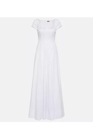 Staud Donna Vestiti lunghi - Abito lungo Wells in popeline di cotone