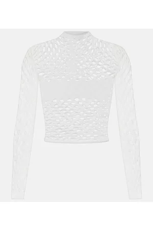 Jean Paul Gaultier Donna Top cropped in mesh