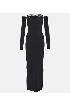 Alaïa Donna Vestiti lunghi - Abito lungo Vienne con scollo bardot