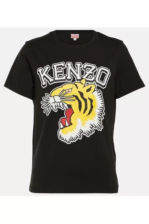 Kenzo Donna T-shirt cotone - T-shirt Varsity Jungle in cotone