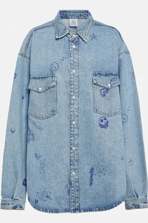 Vetements Camicia di jeans con stampa