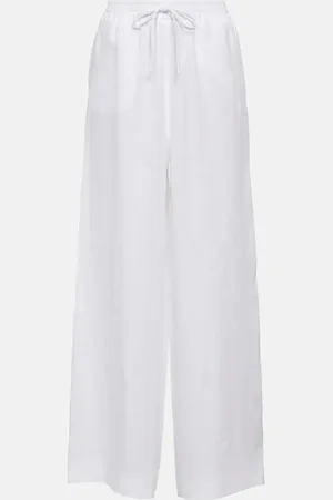 Loro Piana Pantaloni in lino a gamba larga