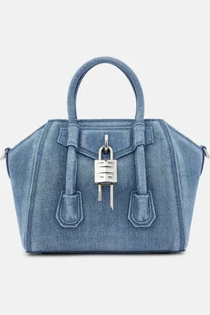 Givenchy Borsa a mano Antigona Lock Mini in denim