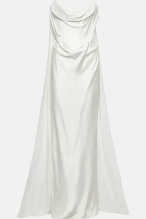 Vivienne Westwood Bridal - Abito lungo Galaxy Cape in raso