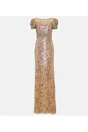 Jenny Packham Abito lungo con paillettes