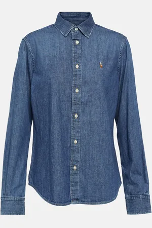 Ralph Lauren Camicia di jeans con ricamo