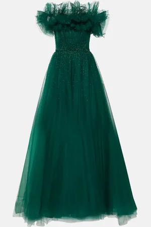 Jenny Packham Abito lungo in tulle