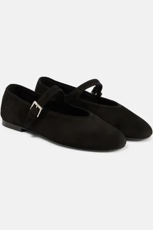 The Row Ballerine in suede
