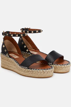 VALENTINO GARAVANI Sandali espadrillas Rockstud in pelle