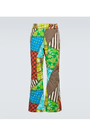 ERL Pantaloni flared in misto cotone con stampa