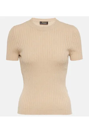 Loro Piana Top in cashmere a coste