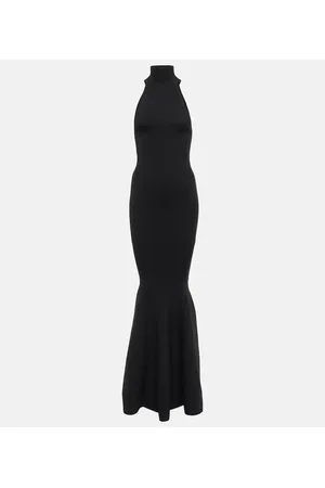 Nina Ricci Abito lungo in misto lana a collo alto