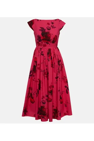 Erdem Abito midi in faille di cotone
