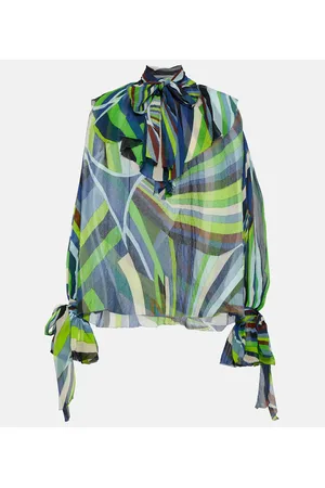 Puccini Blusa Iride in chiffon di seta