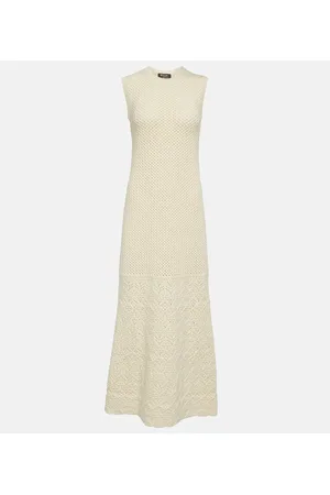 Loro Piana Abito lungo Engadin in crochet di cashmere