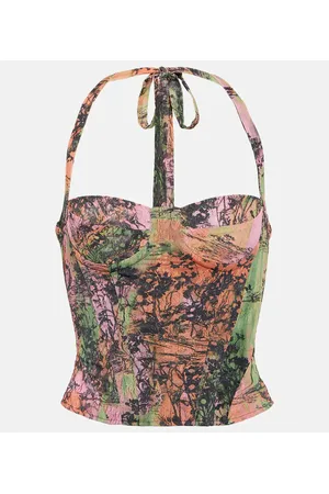 Roberta Einer Top bustier con stampa