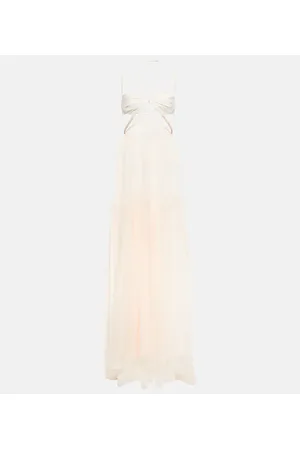 Nensi Dojaka Bridal - Abito lungo in chiffon di seta