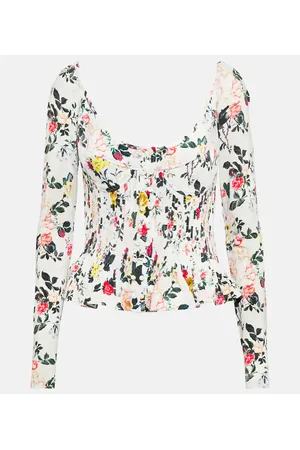 Paco rabanne Top con peplum e stampa