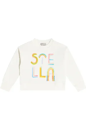 Stella McCartney Felpa in cotone con stampa e logo