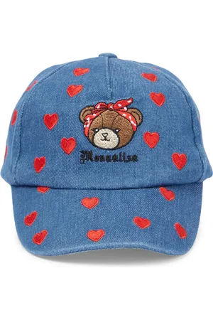 MONNALISA Cappello da baseball in denim con ricamo