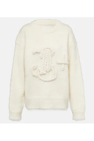 Jil Sander Pullover in misto mohair Monogram