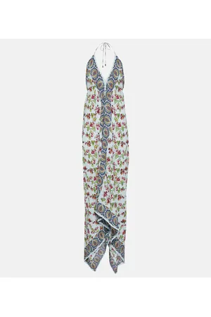 Etro Abito lungo asimmetrico con stampa