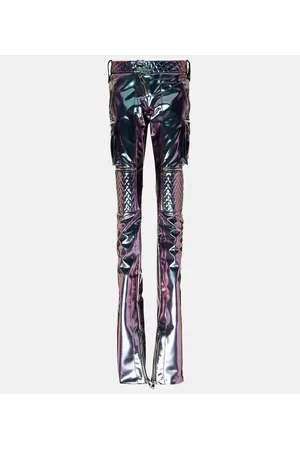 LAQUAN SMITH Pantaloni cargo Holographic