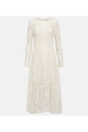 ZIMMERMANN Abito midi Devi in pizzo