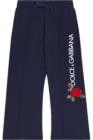 Dolce & Gabbana Baby - Pantaloni sportivi Rose in cotone con logo