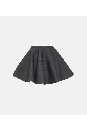 Alaïa Alaïa Minigonna in misto lana a coste