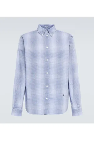 Loewe Camicia in popeline di cotone a quadri
