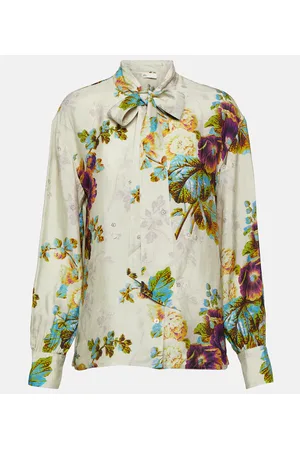Tory Burch Blusa in raso con stampa