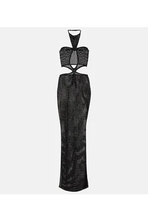 AYA MUSE Abito lungo in misto cotone con cut-out