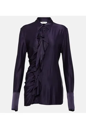 Victoria Beckham Camicia in raso con ruches
