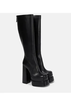 VERSACE Stivali in pelle con plateau
