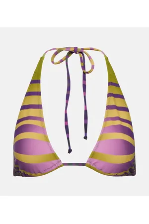 Jean Paul Gaultier Top bikini a triangolo con stampa