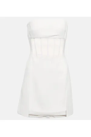 DAVID KOMA Miniabito bustier con mesh