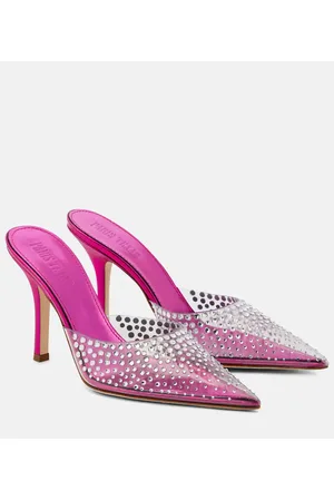PARIS TEXAS Mules Hollywood in PVC con cristalli