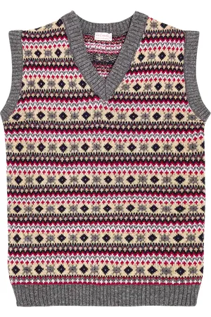 La Coqueta Gilet Cacia Fair Isle in misto lana