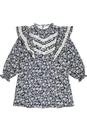 The New Society Abito Adelaine con pizzo e stampa