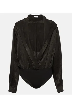 Alaïa Alaïa Body in misto seta con cappuccio