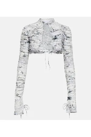 Roberta Einer Cardigan cropped con stampa