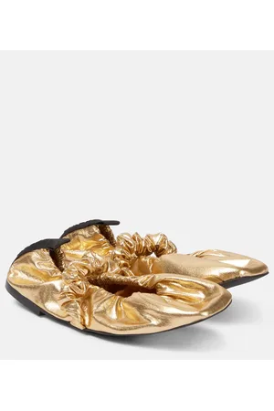 Ganni Ballerine Scrunchie metallizzate