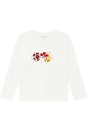 Chloé Chloé Kids T-shirt in cotone con stampa del logo