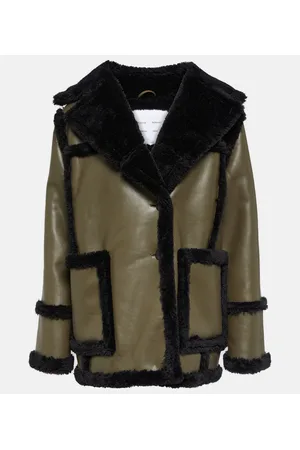 Proenza Schouler White Label - Giacca con fodera in shearling sintetico