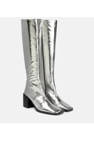 Jil Sander Stivali in pelle metallizzata