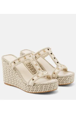 VALENTINO GARAVANI Sandali Rockstud in pelle con zeppa