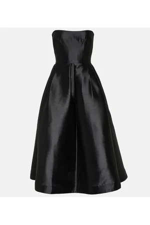 ALEX PERRY Abito midi in faille senza spalline